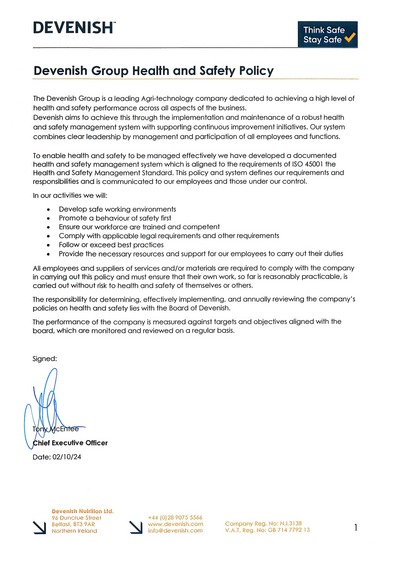 Updated Health Safety and Environmental Policies October2022